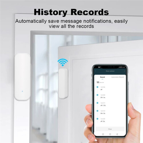Magnetic Door Sensor Zigbee Door Sensor for Home Security Wireless Contact Sensor Programmable with  Life