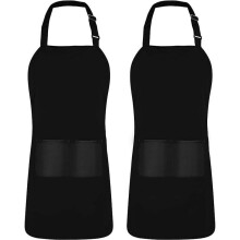 Set 2 Sorturi Bucatarie Profesionale, Basesailor, 70x67cm, Buzunare Mari, Negru