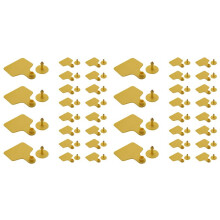 200 Pçs Vaca Gado TPU Ear Tag Sinais Sem Palavras Ear Tags Digitando Cabeça de Cobre Brincos CartãO de IdentificaçãO de Animais de Fazenda