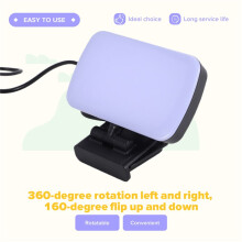 -Videolamp Conferentie Webcam Vlog Fotografie Invullamp Selfie Verstelbaar Draagbaar LED-Fotografielicht