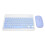 Wireless Keyboard Mouse Set 10in Computer Keyboards Mouse Combo for Tablet Mobile Phone Computer Blue 3