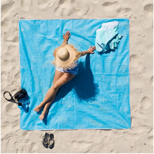 Strand-/Picknickdecke - 200x200 m - blau 1