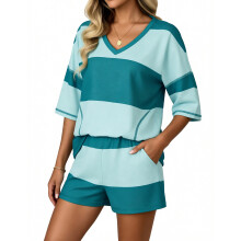 Tweedelige vrijetijdsset voor dames, set van-Marineblauw S