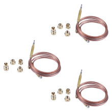 3Stck 900mm Gas Herd Universal Thermoelement Kit M6X0.75 mit Verschütteten Muttern (15) Ersatz Thermoelement