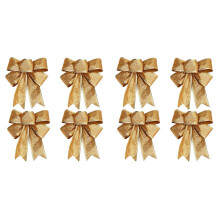 20PCS Christmas Tree Decoration Bows Ribbon Gold 25 x 21cm Xmas Ornaments