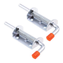 2X Parafuso de Barril de Trava de Metal Trava de Mola com Aperto para Serviço Pesado para Porta de GalpãO Porta Traseira Reboque Garagem
