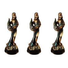 3X Blindfolded Fortuna Statue Ancient Greek Roman Goddess of Fortune Vintage Luck Sculpture Luck Decorations