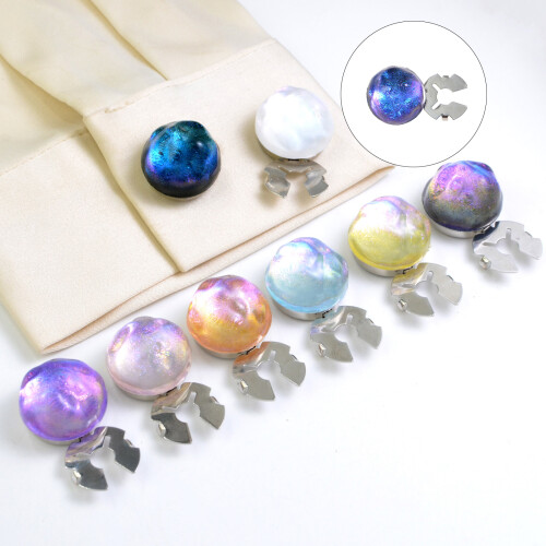 Water Waved Pattern Cufflinks Great Gift For-Light yellow 2
