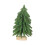 Snowless Flocked Artificial Miniature Xmas Tree for Tabletop Size L 1