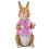 Mini Easter Bunny Pink Coat Resin Statue Home Holiday Party Decor 1