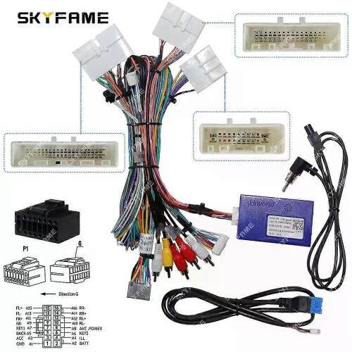 (Niedrig-Hoch-RZC)RAISE Kfz-Kabelbaum-Adapter Canbus-Box-Decoder Android-Radio-Stromkabel für Renault 1