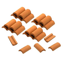 25Pcs DIY Fairy Garden Mini Red Roof Tiles Figurine Landscaping Set