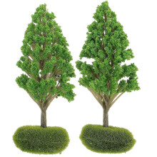 2Pcs Landscape Diorama Tiny Trees for DIY Sand Table Model Decor