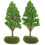 2Pcs Landscape Diorama Tiny Trees for DIY Sand Table Model Decor 1
