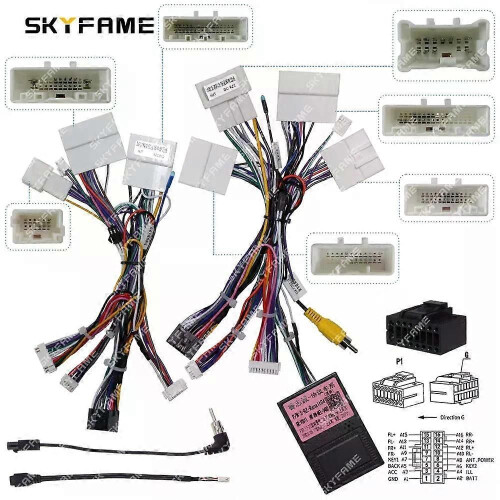 (Niedrig-Hoch-RZC)RAISE Kfz-Kabelbaum-Adapter Canbus-Box-Decoder Android-Radio-Stromkabel für Renault 2
