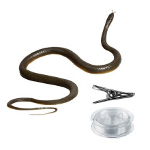 1 Set 120CM Snake Prank 20M Line Clip Rubber Snake on Rope Kids Adults Halloween Gag