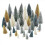 Miniature Sisal Pine Trees Wood Base for Diorama Scenes 1