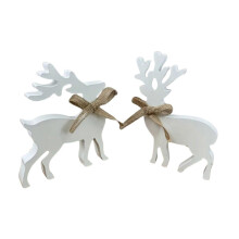 Pack Of 2 Xmas Deer Models White Boards Eco-Friendly For Festive Candle & Office Decor