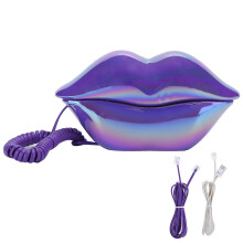 Trendy Electroplated Funny Lip Telephone Number Storage US Wiring WX‑3016