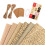 6 Sheets Kraft Brown Birthday Wrapping Paper Includes Tags Strings Sticker 1