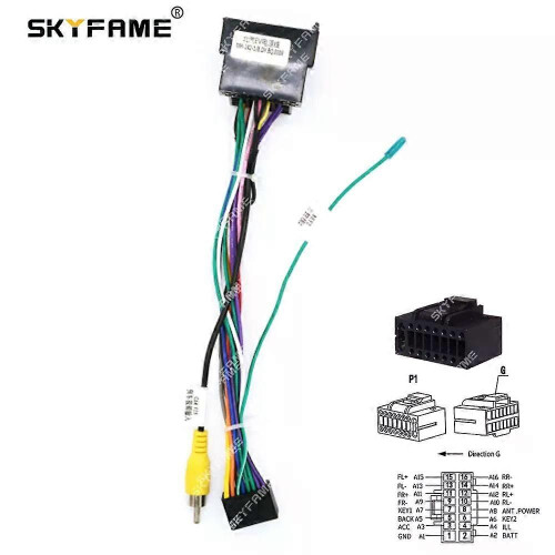 (Nur Kabel 2013–2017) Gilt für Kfz-16-poligen Kabelbaumadapter, CAN-Bus-Box-Decoder, Android-Radio-Stromversorgung 1