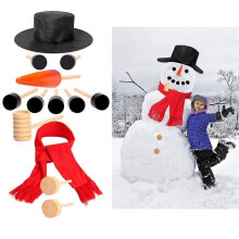 13-teiliges Schneemann-Dekorationsset für draußen – Winterliche Weihnachtsaccessoires für Kinder