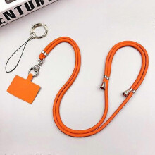 Orange Telephone Lanyard With Cord Strap