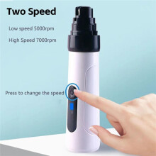 Dog Nail Grinder- Quiet Pet Nail Trimmer for Small & Medium Dogs and Cats - Low Vibration Nail File