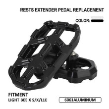 (Silver) Kompatibla Sur Ron Light Bee X S L1e 6061 Aluminiumlegering CNC-pedaler Stor storlek