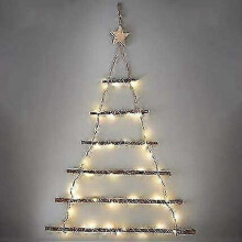 Xmas Hanging Twig Tree 40 LED Warm White Battery Operated Decoration