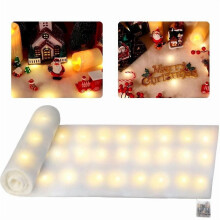 LED Xmas Snow Blanket Fake Snow Decor Soft Glow Fabric Villages Scenes Trees Tables Home