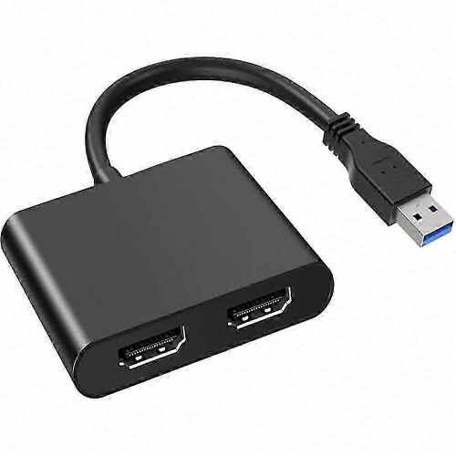 Computer Adapter Pc Dual HDMI Output Adapter USB 3.0 1080p PnP for PC Laptop Monitor TV ...