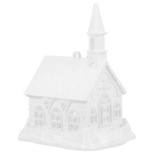 Xmas Desktop Charm Plastic Mini Snow House Model