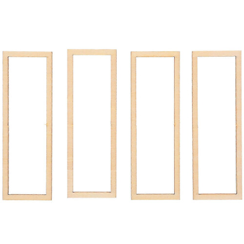 4 Pcs Mini Chinese Dollhouse Screen Model Wooden Decor Set