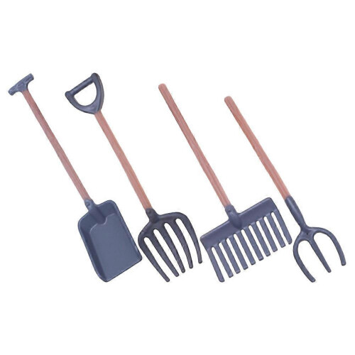 4-Piece Miniature Farm House Decor Kit for Tiny Gardens