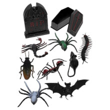 1Set Mini Coffin and Tomb Decor for Spooky Halloween Scene