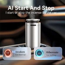 Draagbare Aromaverspreider voor in de Auto, Elektrische Luchtverfrisser, Oplaadbare Geurverspreider voor Thuis, Grijs