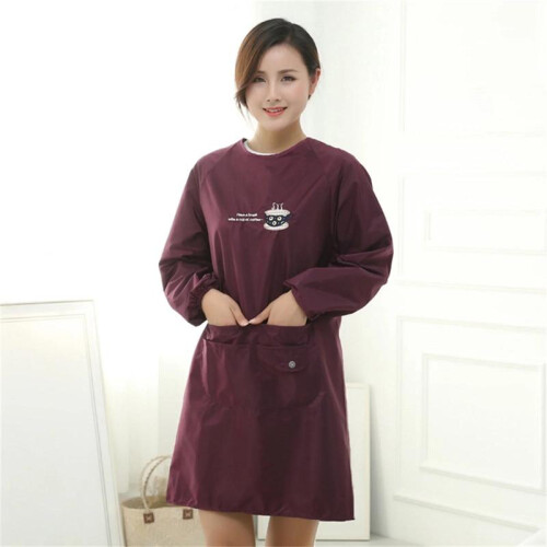 Multicolor Kitchen Apron Long Sleeves Large Pockets 33x26x3cm