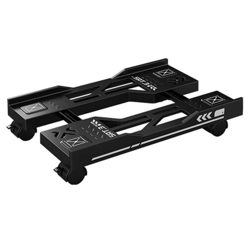 Adjustable Computer Host Bracket Mobile PC Holder Cart Computer Tower Stand Black 1
