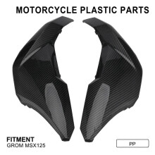 Kompatibles Zubehör für die obere Seitenabdeckung der Grom MSX125 aus PP-Material mit Carbonfaser-Muster