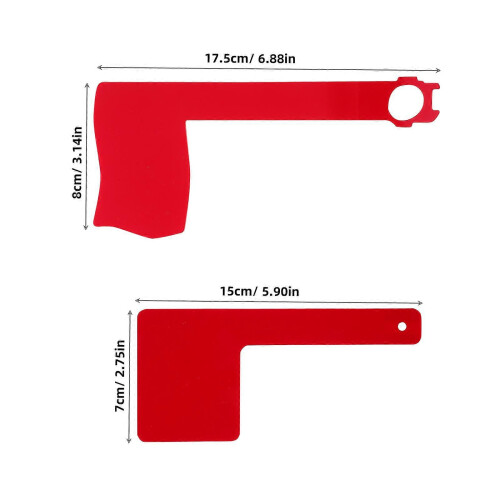 Red Mailbox Flag Acrylic Replacement, Easy Install, 2Pcs 1