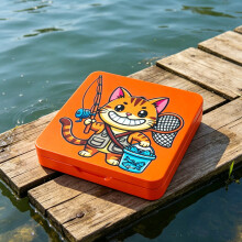 Visgereidoos voor het opbergen van haakaas en accessoires in