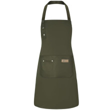 Hggzeg Waterproof Apron for Men and Women, Adjustable Kitchen Apron with 2 Pockets, Easy to Clean, Universal Size, Polyester, 70x82cm, Green