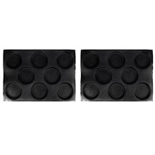 2X 8 Holes Hamburger Bun Pans for Baking Mesh Silicone Bread Pans for Baking Non Stick Perforated Baking Molds