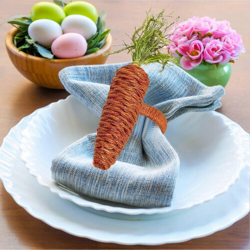 Handgewebte Serviettenringe für Ostern – 4er-Set 2