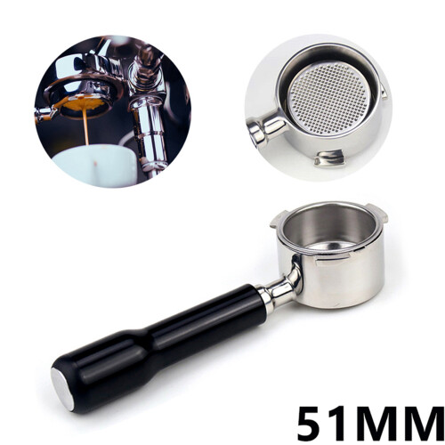2X 51MM Coffee Bottomless Portafilter for  EC680/EC685 Filter Replacement Filter Basket Coffee Accessories 1