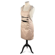 Mondex Kitchen Apron Polyester 74x70cm Beige Adjustable Neck Strap Stain Resistant Easy Clean
