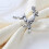 Goldene Elch-Serviettenringe, 4er-Set elegante Gedeckringe 3