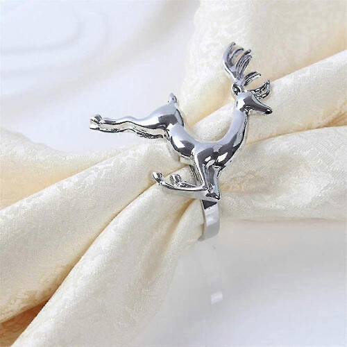 Goldene Elch-Serviettenringe, 4er-Set elegante Gedeckringe 2