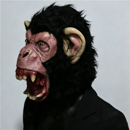 Mannelijke getande gorilla latex masker 1